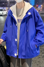 港风假两件连帽外套情侣款春秋季男女夹克男装JH-JK7606-P40，男装夹克，星座717