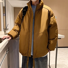 现货冬季美式休闲加厚雪山外套夹克立领纯色三防户外工装棉服，男装夹克，电商A486