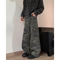 美式复古工装裤男款潮牌多口袋机能裤子直筒阔腿裤82888-p53，男装休闲裤，星座1008