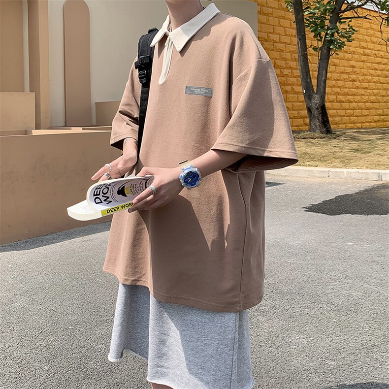 T311-P35美式220克学院风polo短袖,男装T恤,星座1501-1