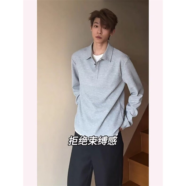 APMMDD美式短款细条纹春秋季垫肩夹克男宽松高级感痞帅复古外套,男装夹克,星座506A