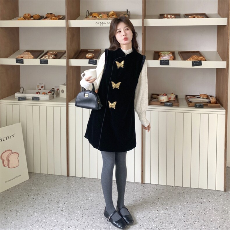 新款现货，数据好丝绒背心裙两件套2C093-6690-P185-K288,女装套装/套裙,2C093