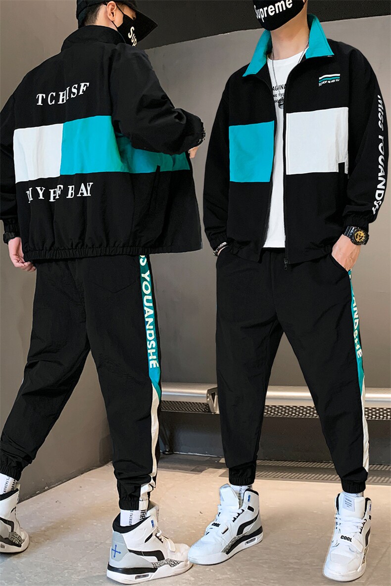 春秋装夹克休闲运动套装韩版潮流帅气男装搭配两件套DS871TP75,男装夹克,电商A102
