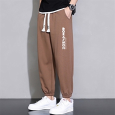 2026夏季新款潮流男士字母印花大码薄休闲九分裤1210-2-K918-P15，男装休闲裤，星座1816-2（原1210–2）