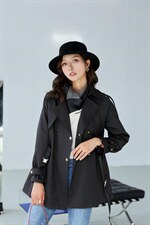 腰带款风衣，女装风衣，时代公主