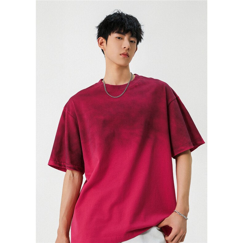 2026新款潮牌短袖宽松韩版扎染工艺T恤T7020/P4878，男装T恤，星座202