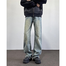 美式高街牛仔裤男女潮牌炸街休闲裤N1605/P53，男装牛仔裤，电商D202-1