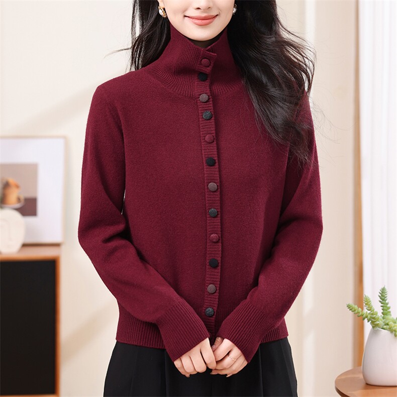 新款bao现货2025春秋方领毛衣女士套头长袖秋冬打底针织衬衫,商品下架区,韩然一族