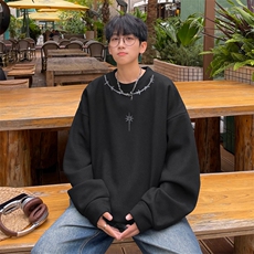 华夫格！华夫格上衣男圆领华夫格卫衣男大码长袖t恤男HY248-特P23，男装T恤，电商B367