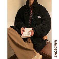 冬季羊羔毛棉衣男保暖加厚立领棉服外套102P110，男装棉衣，电商A309