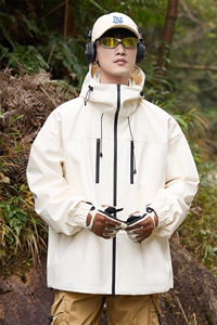 男士外套春秋季休闲潮牌翻领男2026新款撞色夹克上衣薄HS8805-P65图片