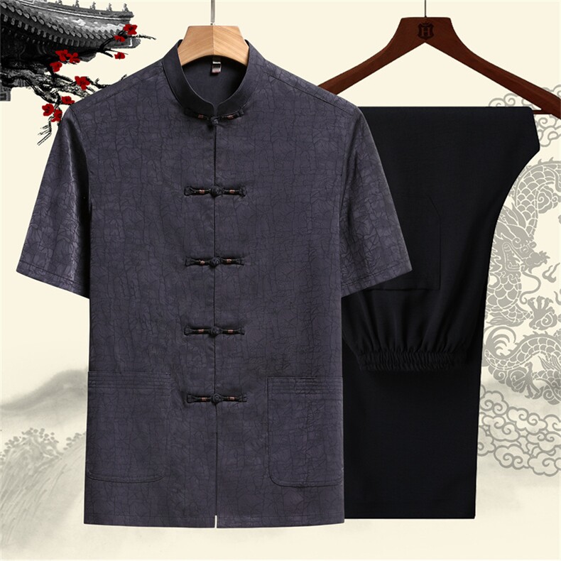 中式复古唐装套装汉服风男装古风禅服古装外套TR2283-P105,男装休闲套装,星座1105-3