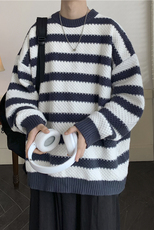 现货现货宽松圆领毛衣男秋冬百搭针织衫D329-QM802-P65控88，男装针织衫/毛衣，电商D329