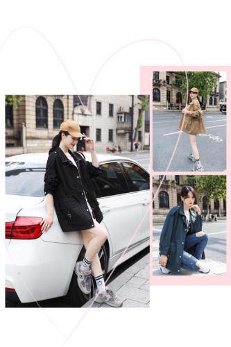 秋装风衣，女装风衣，红嘴鸥