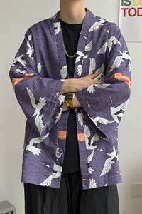 夏季大码港风日系外套防晒服和服开衫薄款道袍披风汉服潮 F12/P40图片