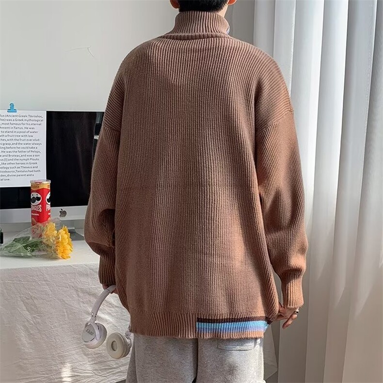 美式街头设计感圆领毛衣男慵懒风休闲针织衫AM18P38,男装针织衫/毛衣,星座1116-2