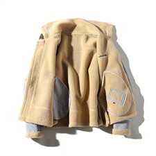 日系白底冬季皮毛一体男加绒加厚夹克外套Z1929-P260大码主推，男装夹克，电商D308