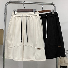 美式cleanfit透气贴标华夫格运动短裤男X416B-1-DK3052-特P25限48，男装休闲裤，星座416B-1