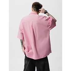 CS1127-P45控78夏季新款设计感大码潮牌冰丝短袖情侣衬衫外套男，男装衬衫，电商A059