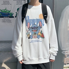 S6077-P35加绒-P40春季圆领卫衣男大码韩版宽松长袖外套男，男装卫衣，电商A040