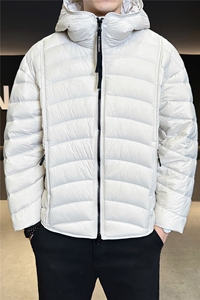 新标90 2025新款保暖运动休闲宽松排骨服连帽羽绒服5878-P355图片