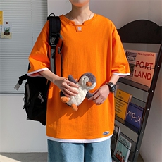 数据款！仿纯短袖t恤男新款绣花百搭宽松潮流休闲TC3019-P25，男装T恤，星座717