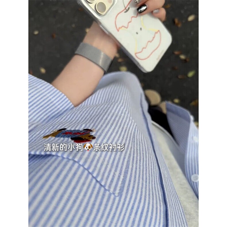 B221美式ins港风宽松薄款条纹短袖衬衫SY2556-特P35控59,男装衬衫,电商B221