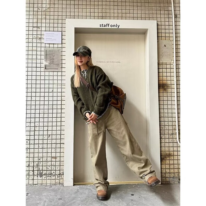 美式复古春秋情侣慵懒亨利领针织衫套头毛衣男女上衣LM4666-P57,男装针织衫/毛衣,星座1008