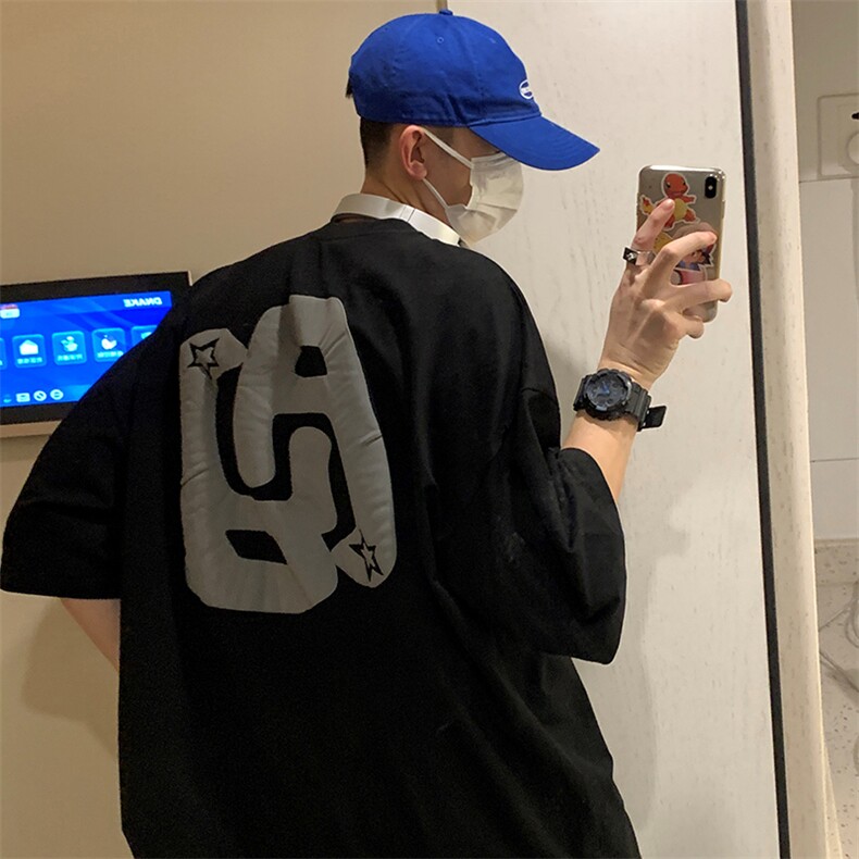 特P25无差价字母印花圆领短袖T恤-QT10009港风,男装T恤,电商A003