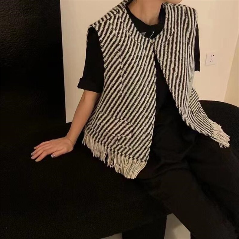 2022秋装小香风马甲粗纺韩系百搭，女装马甲，泰靡(1F)