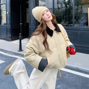 新款 主推袖子拼接格子50绒羽绒服2682-P245-K368图片