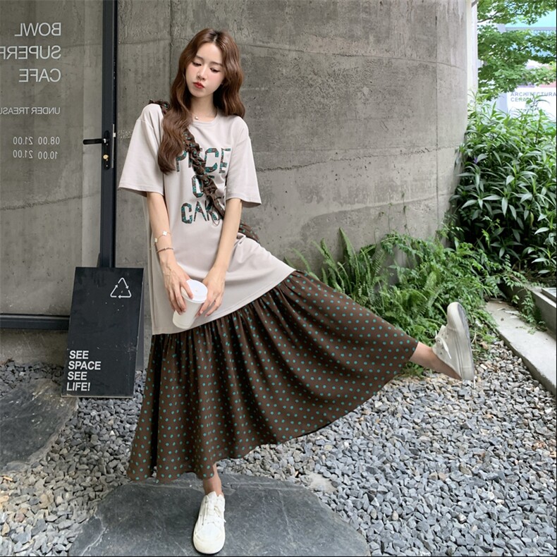 现货带包拼接连衣裙带包2D014-9075-P145-K218,女装连衣裙,2D014