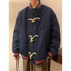 牛角扣棉衣外套男秋冬季港风宽松潮牌休闲百搭棉服6576P80，男装棉衣，星座410-2