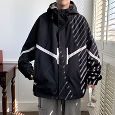 美式棒球服连帽冲锋衣男款痞帅ins潮飞行员夹克JM274-P70，男装夹克，星座1109-3