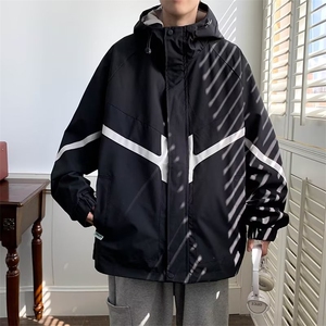 美式棒球服连帽冲锋衣男款痞帅ins潮飞行员夹克JM274-P70图片