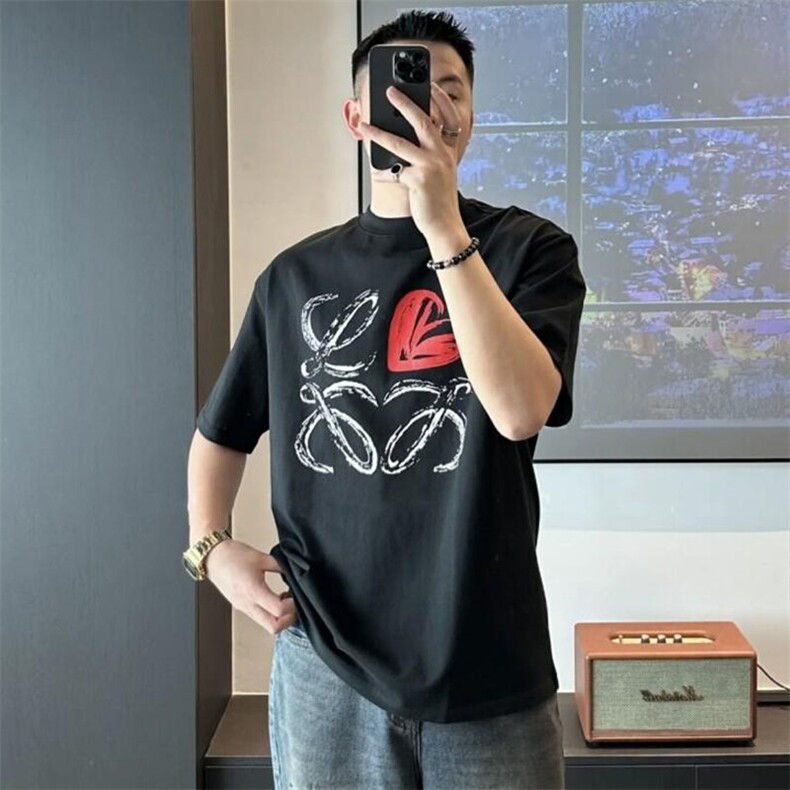 时尚潮牌字母印花男士夏季新款百搭舒适透气圆领T恤YGH3373P45,男装T恤,电商A089-1