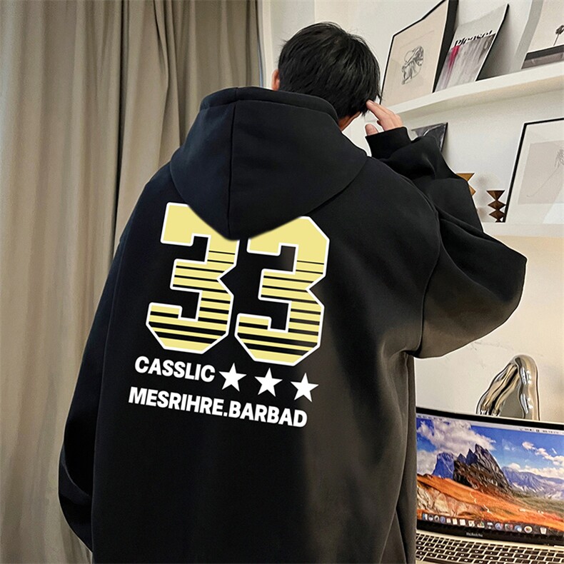 抖音得物供货可提供视频秋冬重磅美式宽松连帽卫衣DL1975,男装卫衣,电商A486