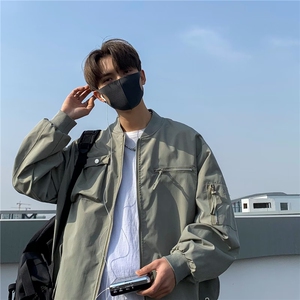 秋冬美式街头重磅机能口袋棒球服棉衣男宽松夹克外套 HJ03图片