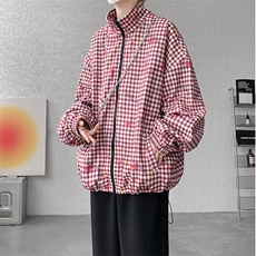 现货JK10068-特批55秋季大码灯芯印花高品质夹克外套宽松上衣，男装夹克，电商A059