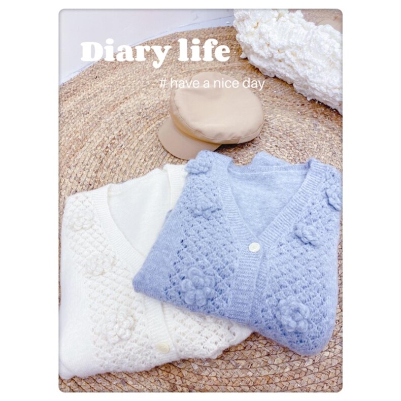 新款现货，好看绣花开衫灰白两个色，其它，CHERRY·印