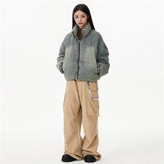 新款中性风白墙羽绒防风短款立领羽绒服225-2-Y202-P218，男装羽绒服，星座225-2