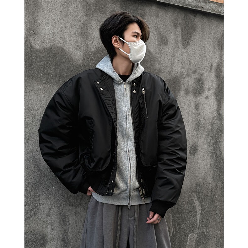 冬季美式飞行员短款加厚棉衣冬装棒球领棉服男装外套S376-特125,男装棉衣,电商A233-1