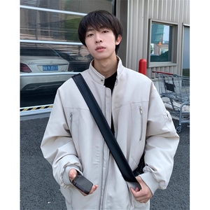 哈灵顿立领棉服男冬季宽松美式复古男生飞行棉衣外套 MY082图片