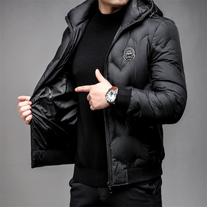 羽绒服冬季男装90%白鸭绒羽绒服立领加厚时尚青年外套HP8805-P305图片