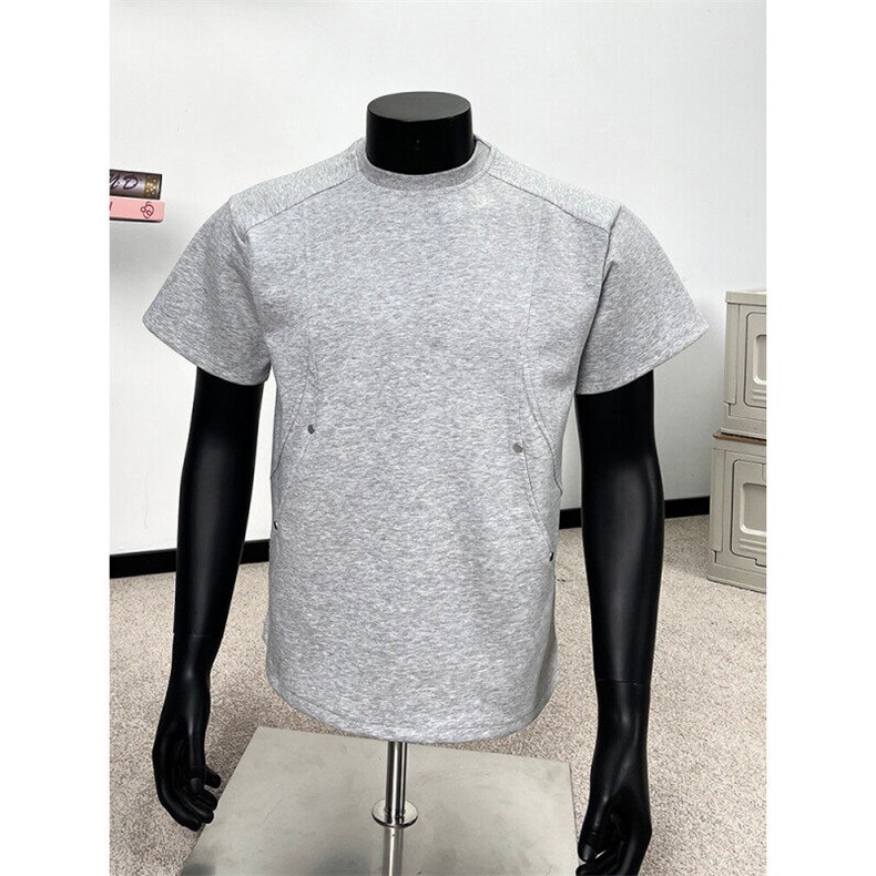 高品质夏新款男装空气层时尚短袖有口袋T恤半袖XZ212-QXT681-P42,男装T恤,星座212-1