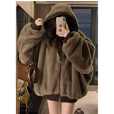 男女款秋冬季小众座山雕毛绒连帽卫衣双面穿外套情侣棉服MW872，男装棉衣，星座1116A（原606A-3）
