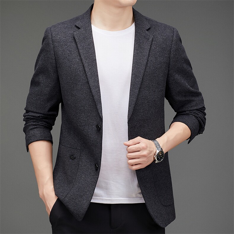 DJ8816钱塘2020-3时尚休闲商务简约百搭中年男士西服外套P152,男装西服,钱塘207-3