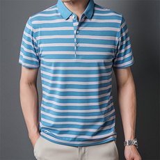 夏季新款男士翻领短袖t恤中年有领男装上衣服休闲POLO衫，男装T恤，电商B212（原钱塘6029）