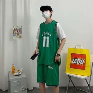 夏季运动套装男宽松潮短袖t恤短裤篮球衣服休闲假两件套TZ06-p36图片