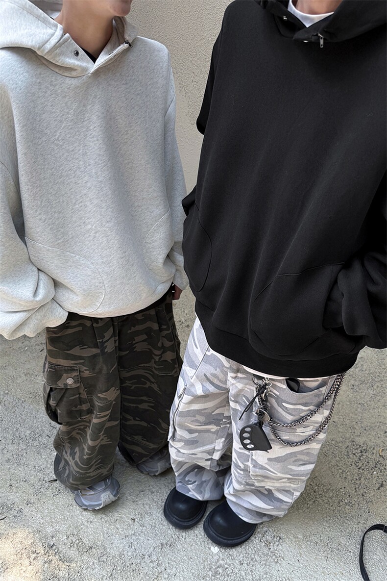 港风自在时潮随性复古卫衣宽松版型简约裁剪连帽卫衣HY800TP55,男装卫衣,电商A102B